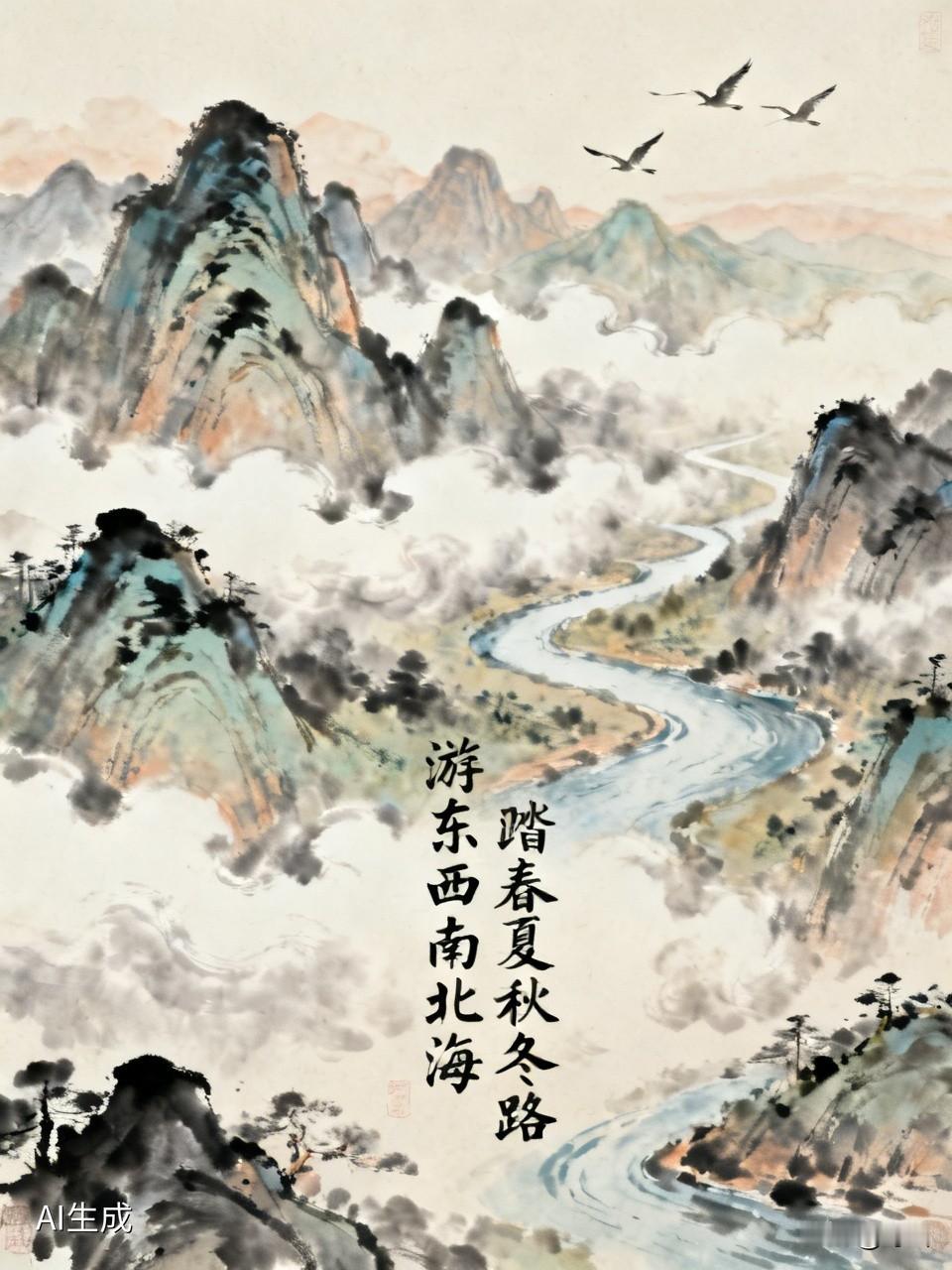 请你对下联 上联：踏春夏秋冬路，
请你对下联 
看到“踏春夏秋冬路”上联
对出合
