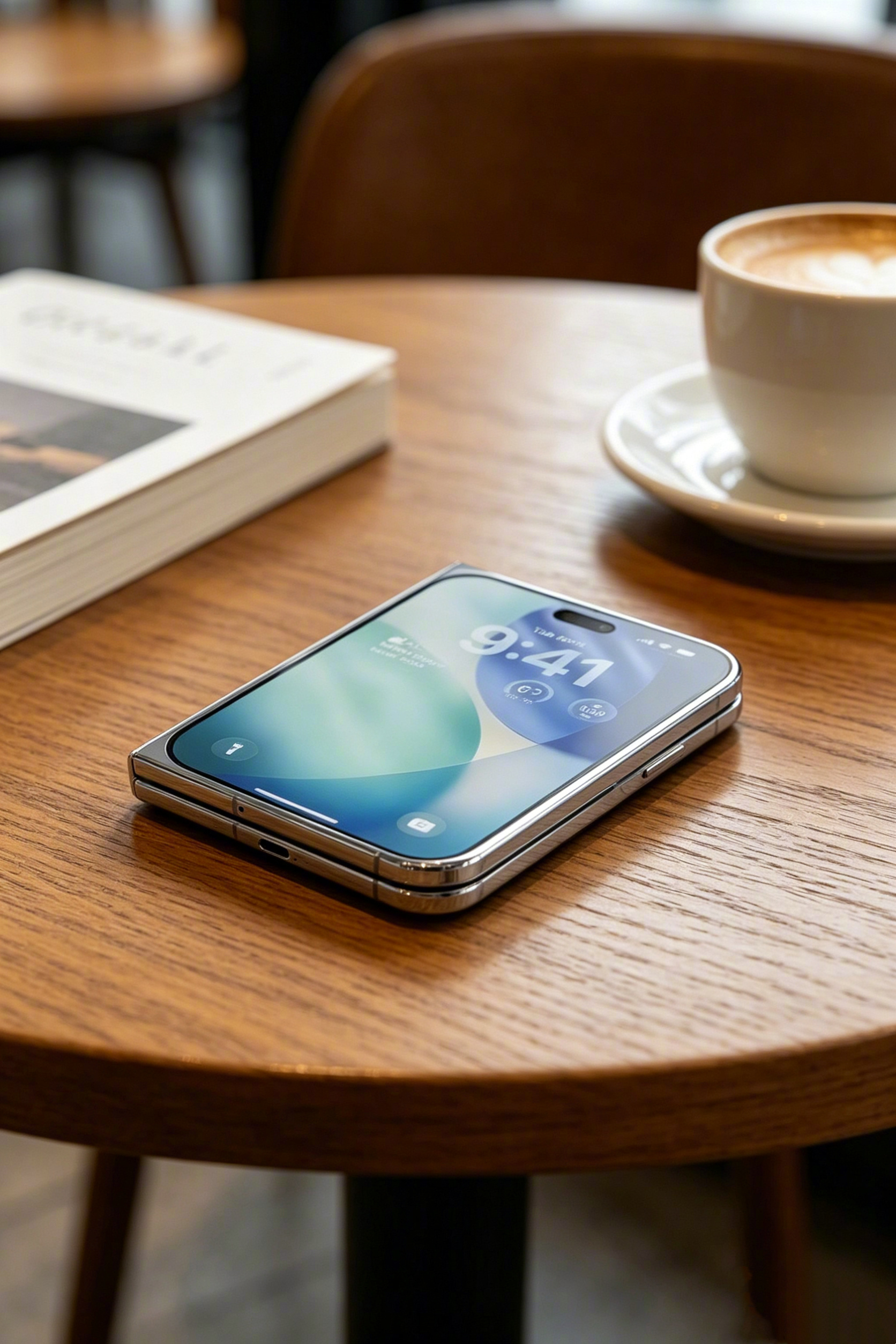 iPhone Fold整体的外观形态大致应该和下图一致：折叠态厚度约 9.2–9