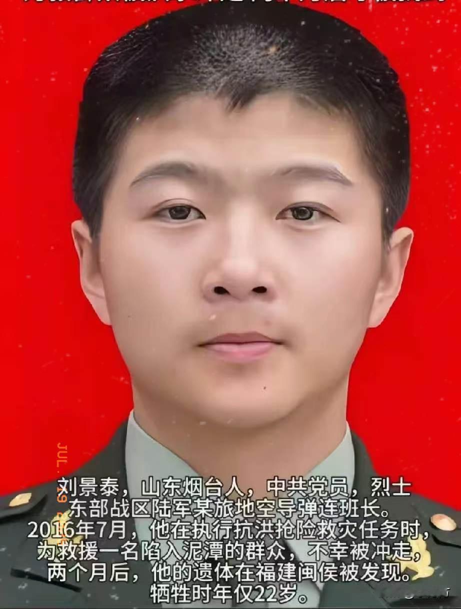刘景泰，男，汉族，1994年11月出生于山东省烟台市栖霞市，中共党员，下士军衔，