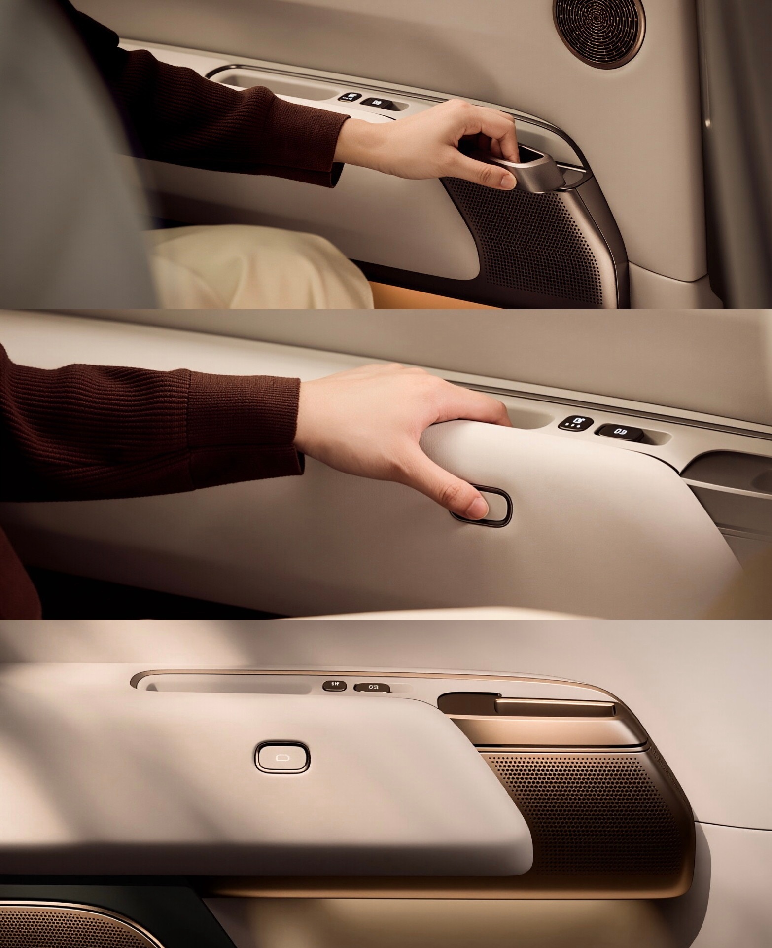 全新一代理想L9 这个门把手，是我迄今为止，见过最兼顾设计和实用性的带有电动门的