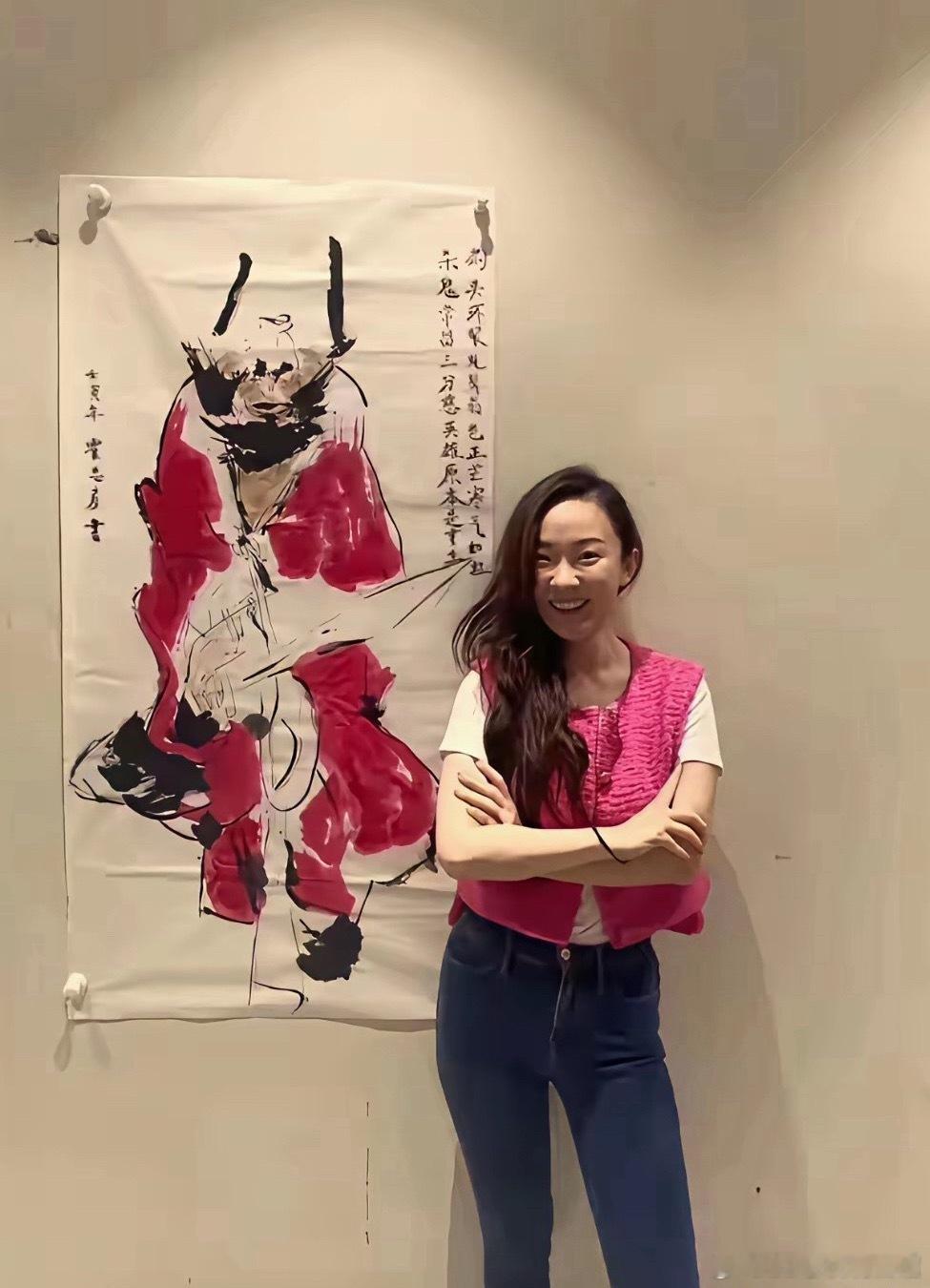 霍思燕的绘画水平，可以跟王诗龄一较高下了。 