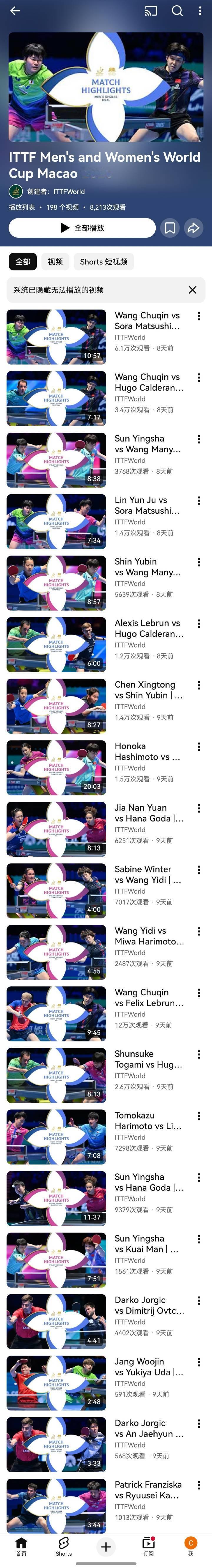 王楚钦 男单比赛太好看了王楚钦打出来的最好看 