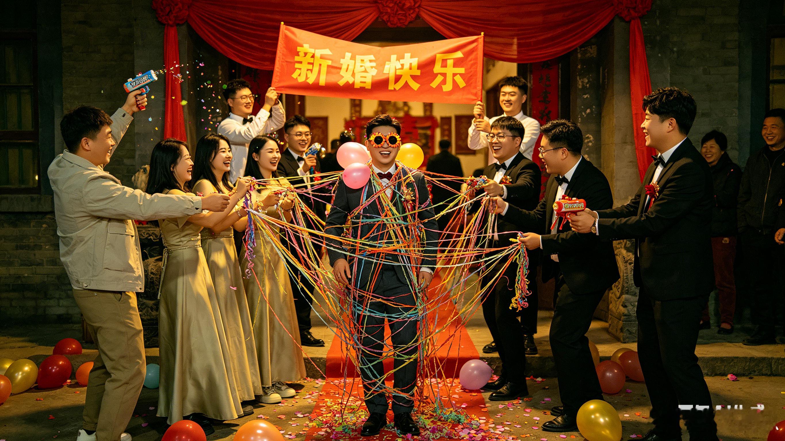 婚闹闹到违法，别拿"习俗"当遮羞布把新郎扒光绑树上扔鸡蛋，这叫婚闹？这叫施暴。每