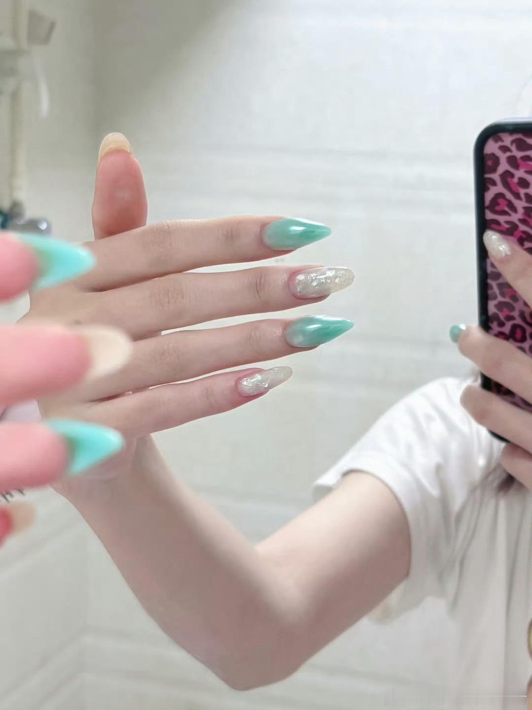 【💅🏻38136】1.7张四只猫爪其余本甲！薄荷绿真的好夏天！ 