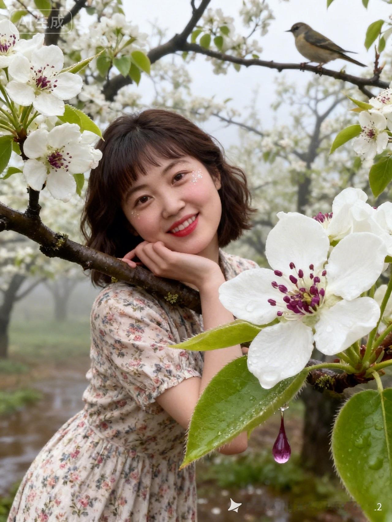 春日花海中的甜美笑容🌸🌸🌸