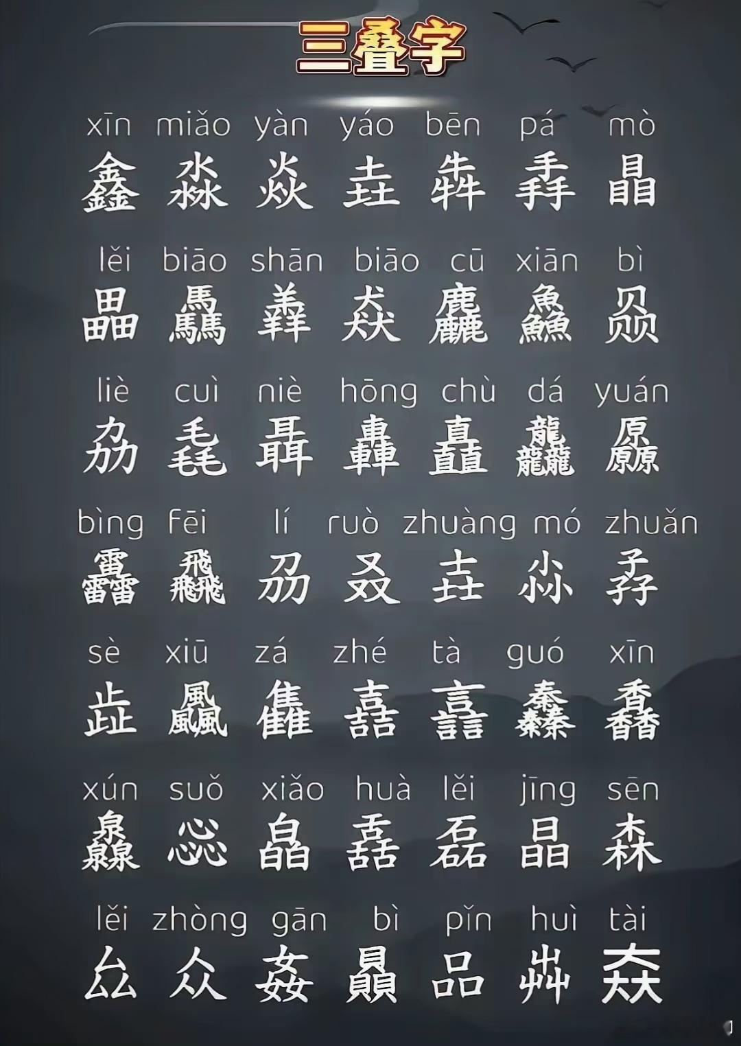 涨知识：三叠字的正确读法！ ​​​