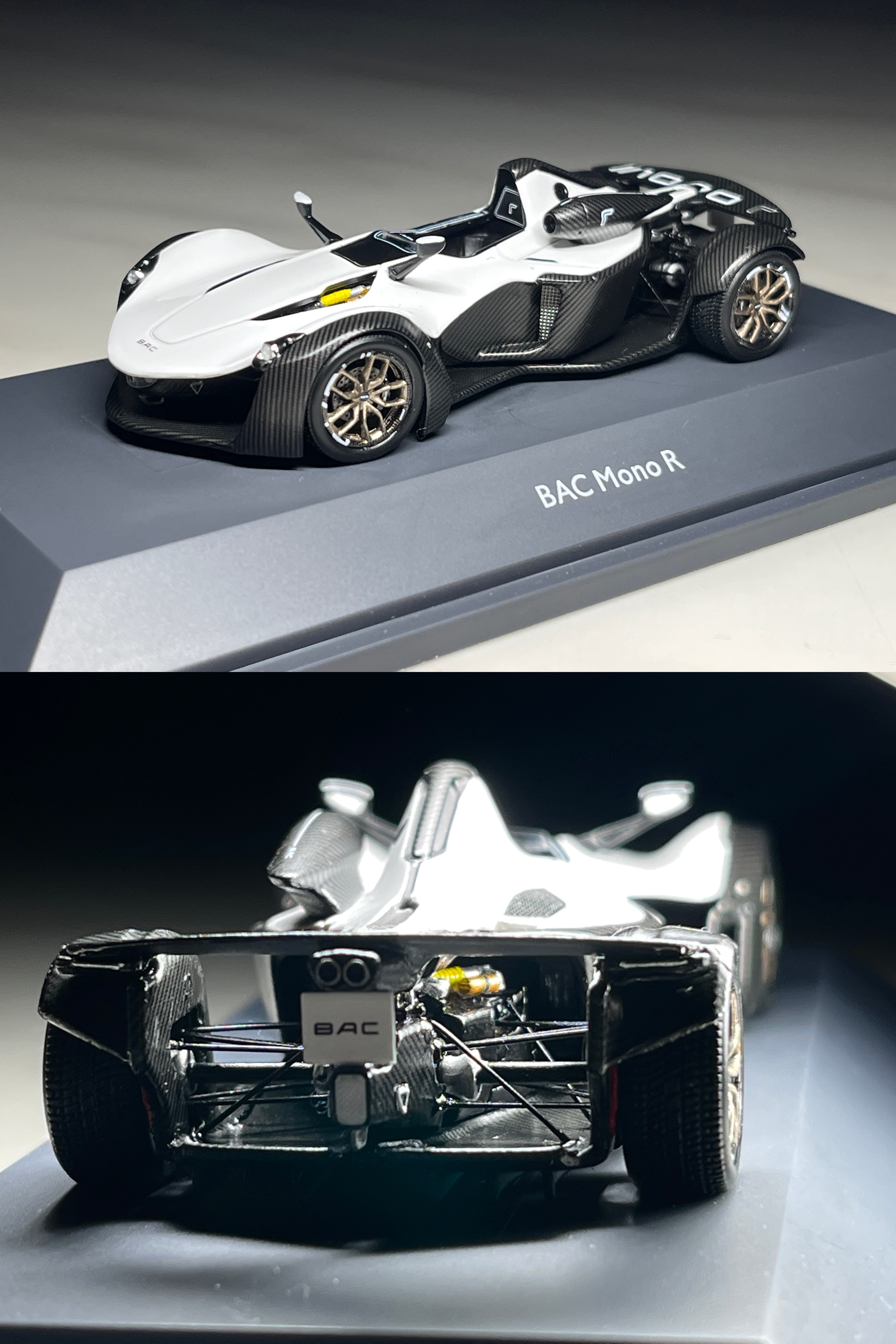 鸽了很久的小模型，BAC Mono R 1:43模型虽小，只有9cm，但避震、推