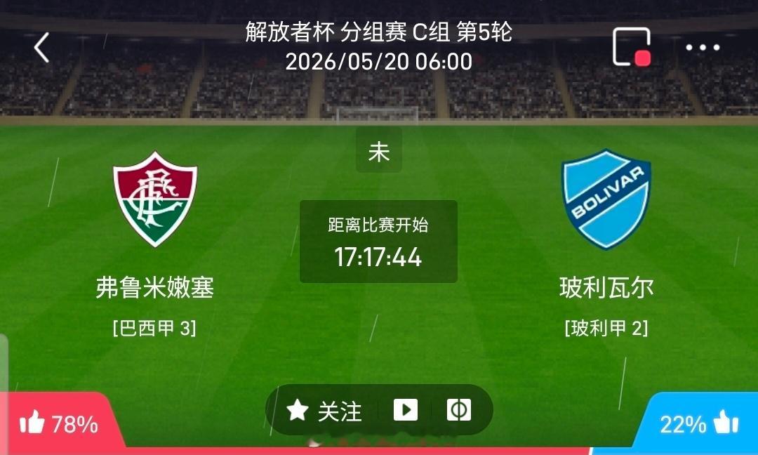 【足球】周二003解放者杯方向：弗鲁米嫩vs玻利瓦尔解放者杯：弗鲁米嫩VS玻利瓦