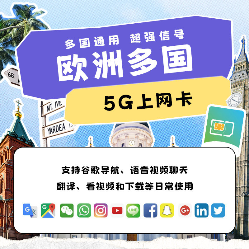 国际卡 英国、法国、奥地利、丹麦、爱尔兰、以色列、意大利、瑞典 不限量 旅游..