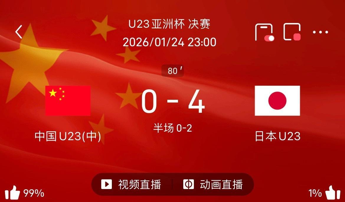 中国0-4落后日本了，悬着的心彻底死了！睡觉睡觉。日本队 小动作u23国足vs日