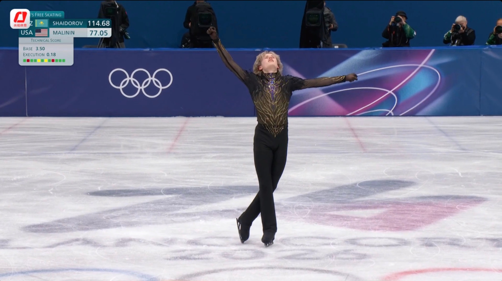 睁开眼被马里宁自由滑重大失误 惊掉，赶紧去看怎么个车祸法。上场前表情凝重，开场4