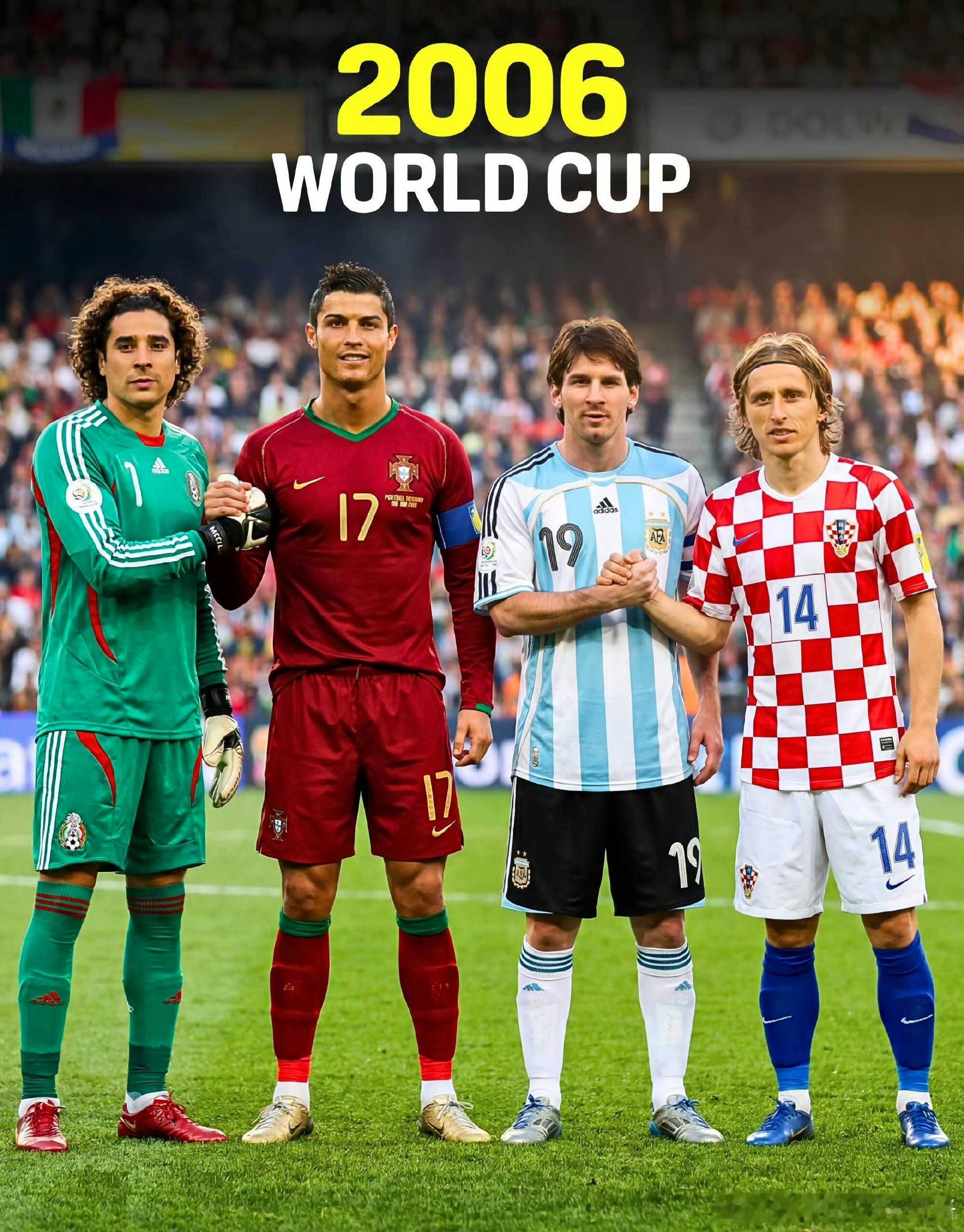 【世界杯四大天王】20年前，2006年德国世界杯，一共有736名球员参与。20年