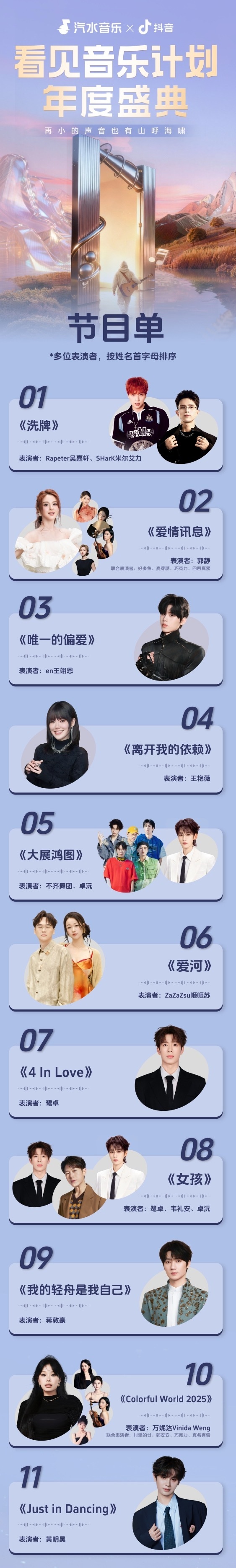 看见音乐计划年度盛典看见音乐计划 今晚的音乐计划年度盛典大家都想看谁？涵已抵达0