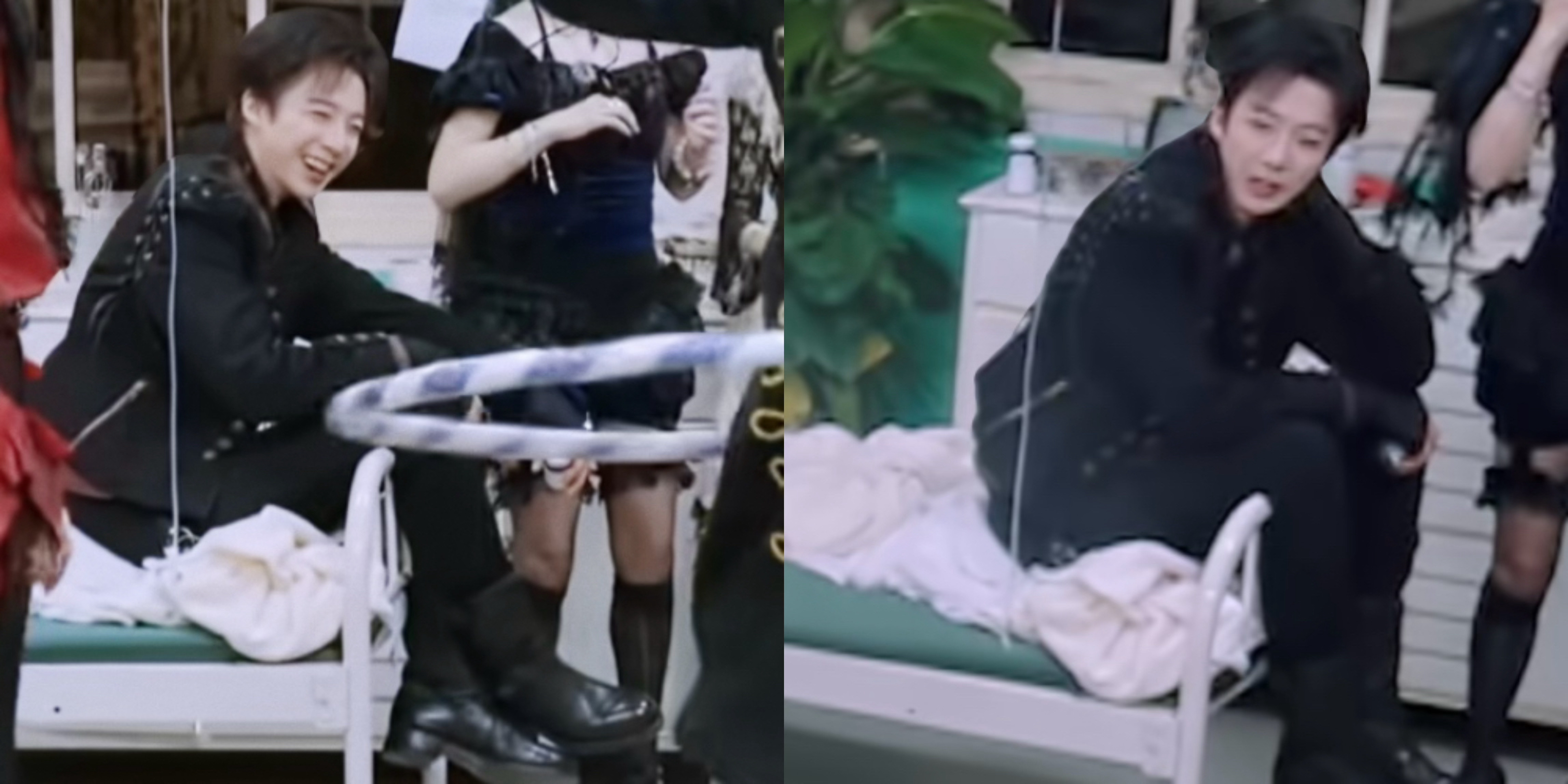 我家宁宁猫在角落里放松舒适的三折叠坐着（）刘宇宁开始推理吧