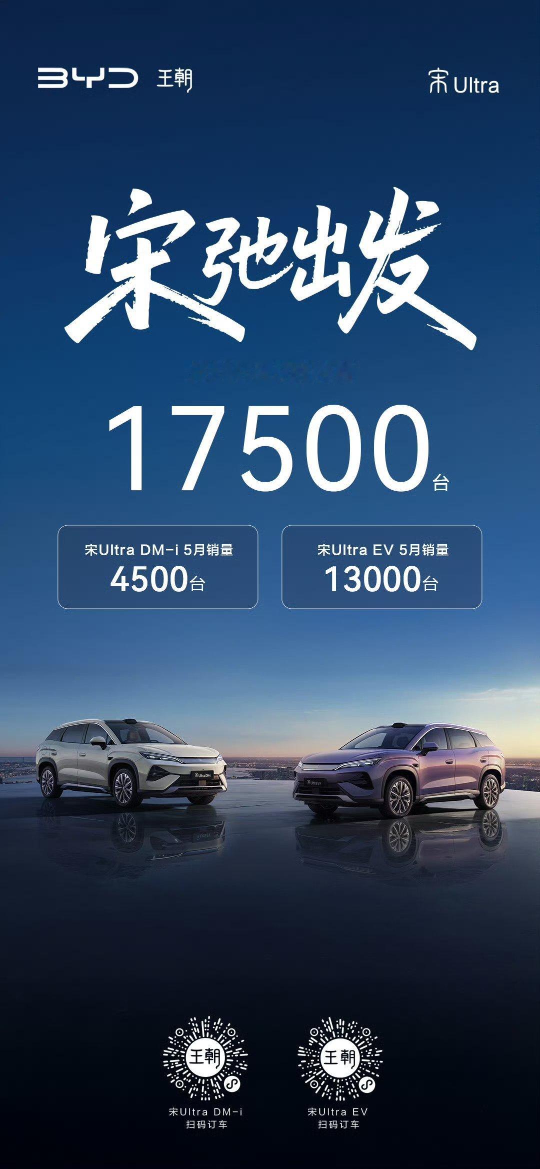宋Ultra 5月热销17500台
