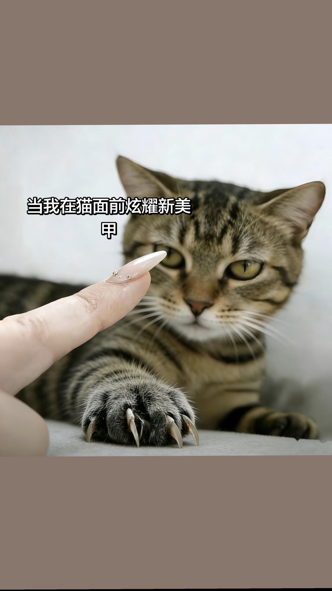我跟我家猫炫耀新做的美甲，结果……猫咪 萌宠出道计划