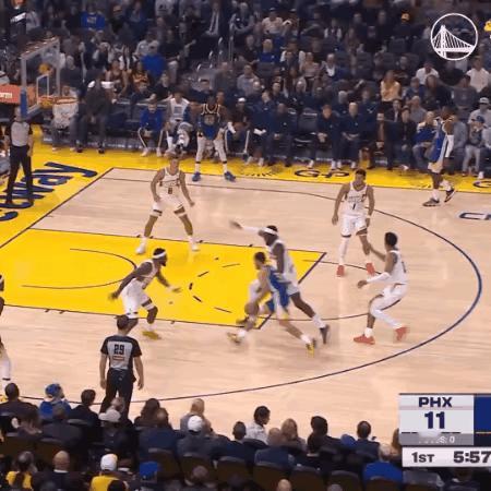 NBA联盟最强进攻体系，几乎无人能解！
一个负责挡，一个负责投，个个三分，简单有