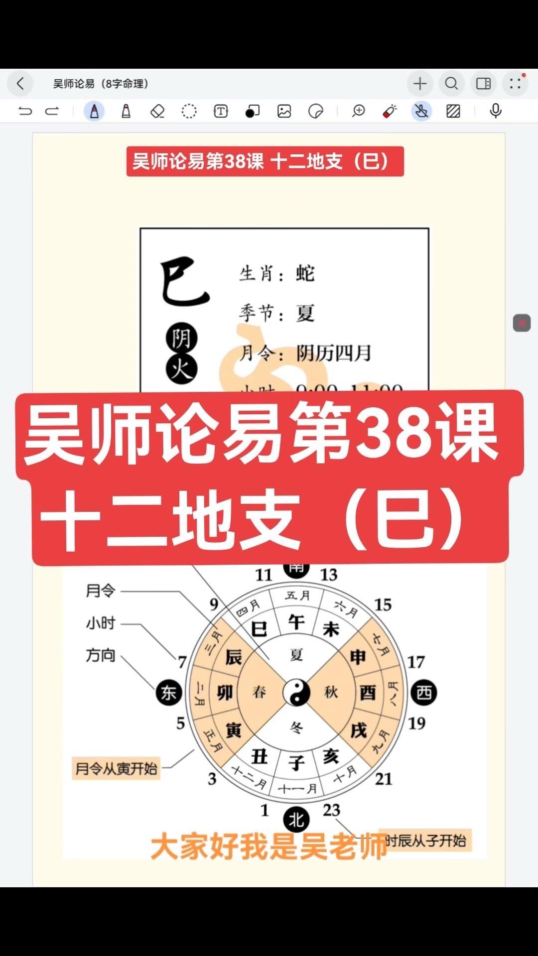 🌟十二地支中的“火”👋大家好，我是吴老师。今天我要和大家一起来分享一下十二地