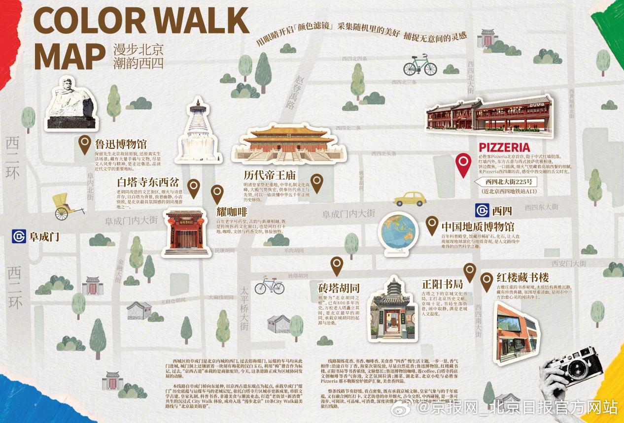 【来逛！#北京首条官方colorwalk线路#】#老舍笔下的北京最美大街怎么玩#