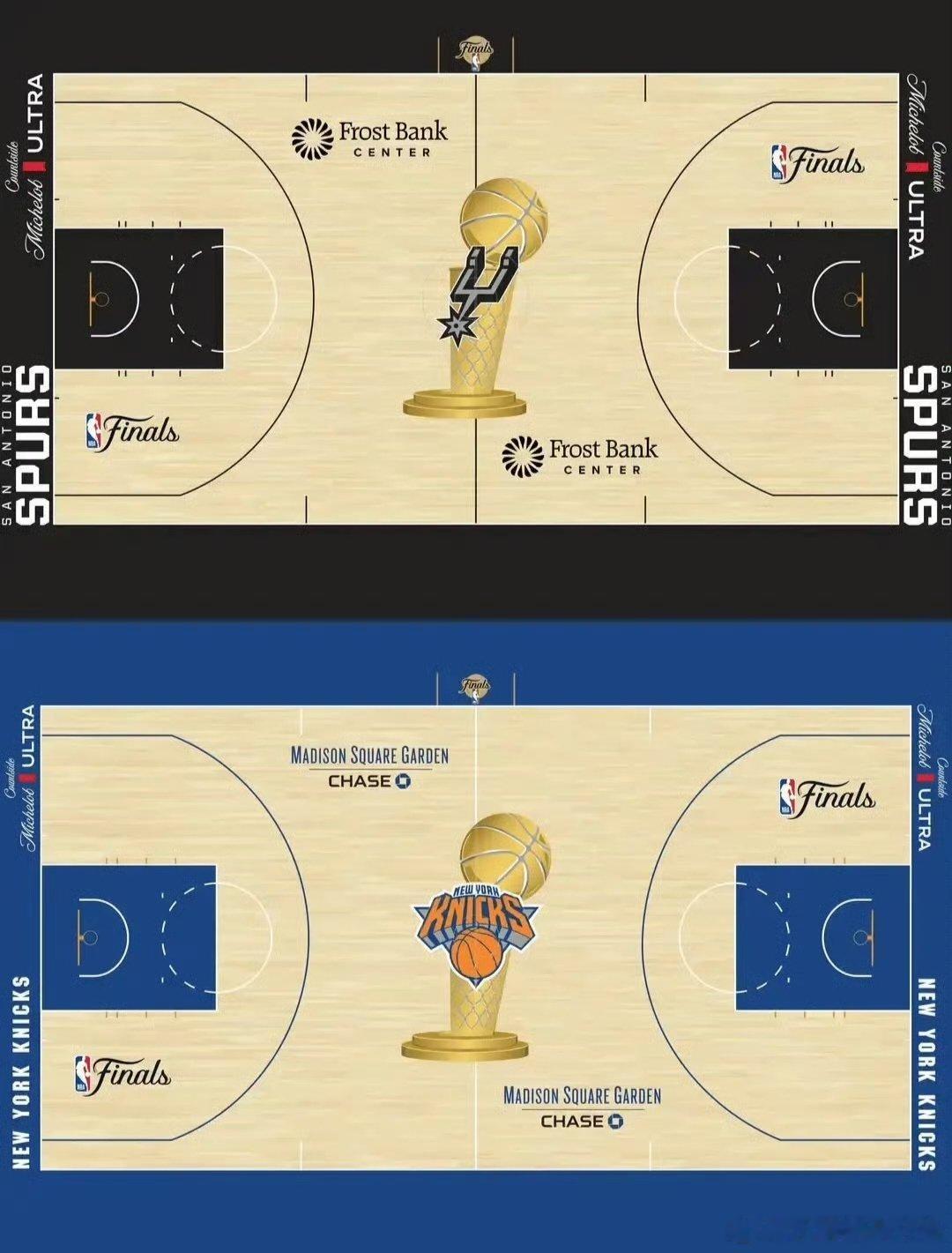 爷青回！NBA总决赛地板复刻经典设计，奖杯logo回归，09年马刺湖人回忆杀拉满