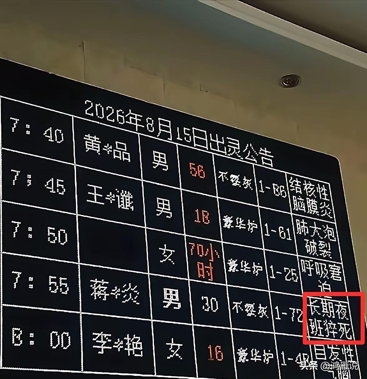 别被骗，刚刚刷到好几个这样的图，我告诉你真相，正规殡仪馆的电子公示大屏不会对外公