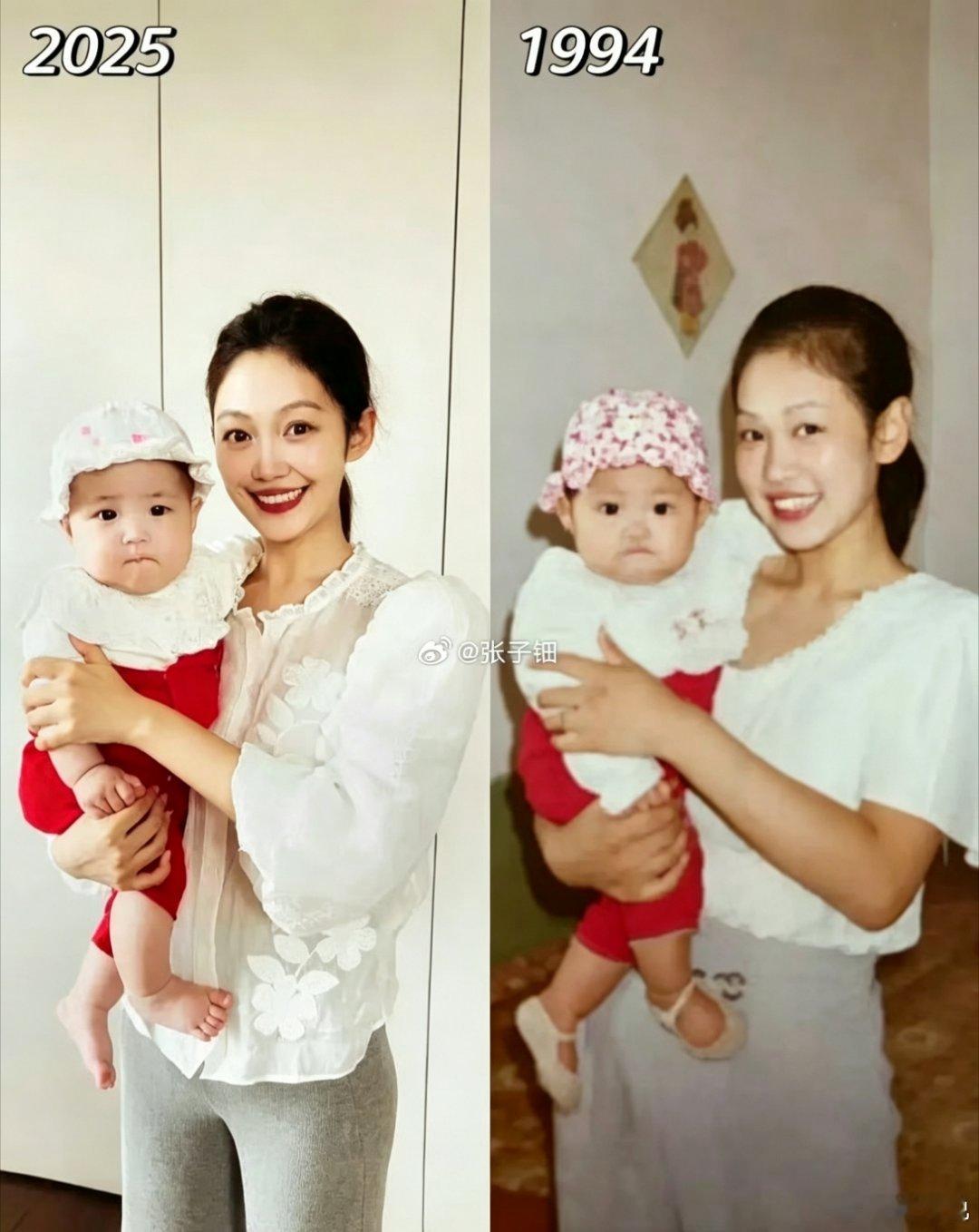 当年母亲的女儿，现在也成了母亲…… 