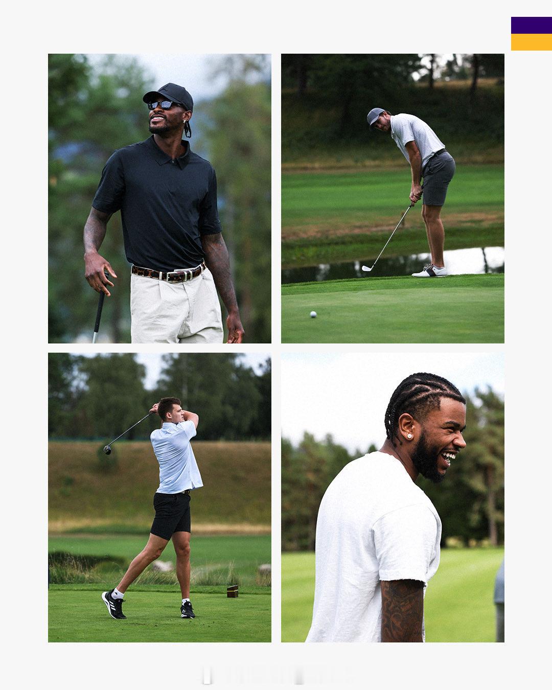 全队高尔夫🏌️东契奇还给这次的行程安排了高尔夫湖人球迷club东契奇里夫斯