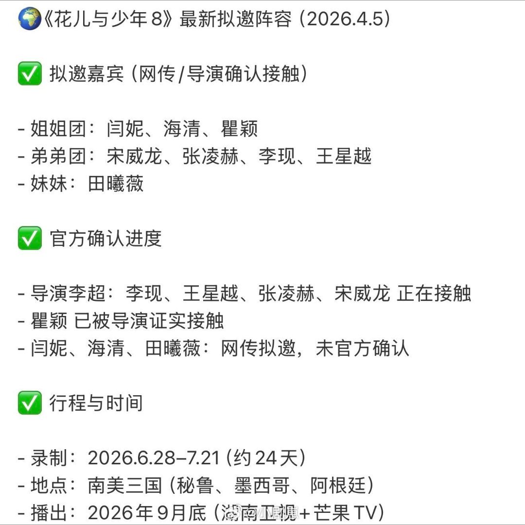 花儿与少年🌸🎱花少8我接接接🎬花儿与少年8‖ 