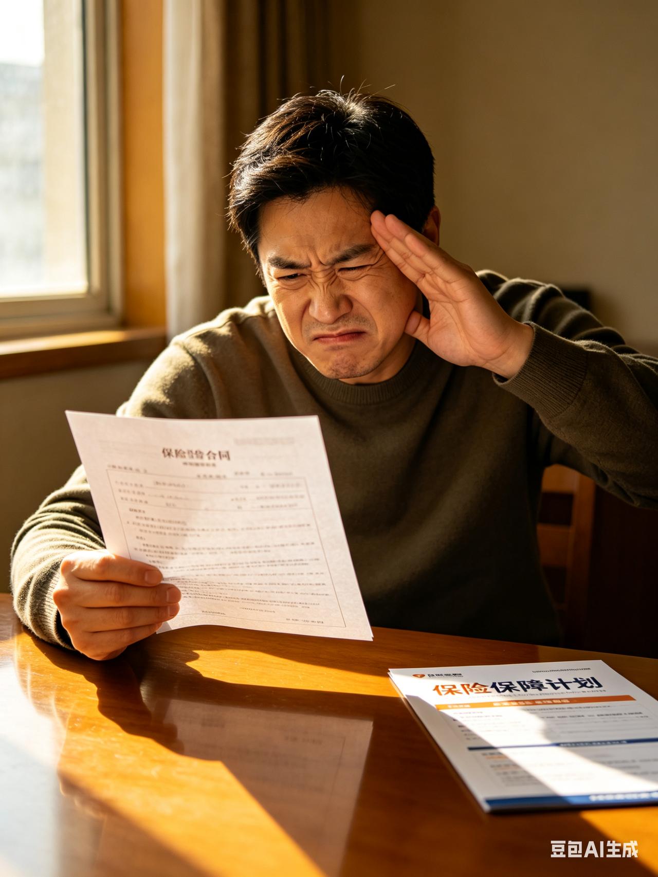 翻看保单，真想扇自己一巴掌！
 
最近整理保单，仔细看完保险条款，越看越气，悔不