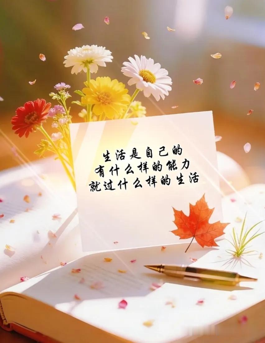 每日金句打卡签到生活是自己的，有什么样的能力，就过什么样的生活[作揖]