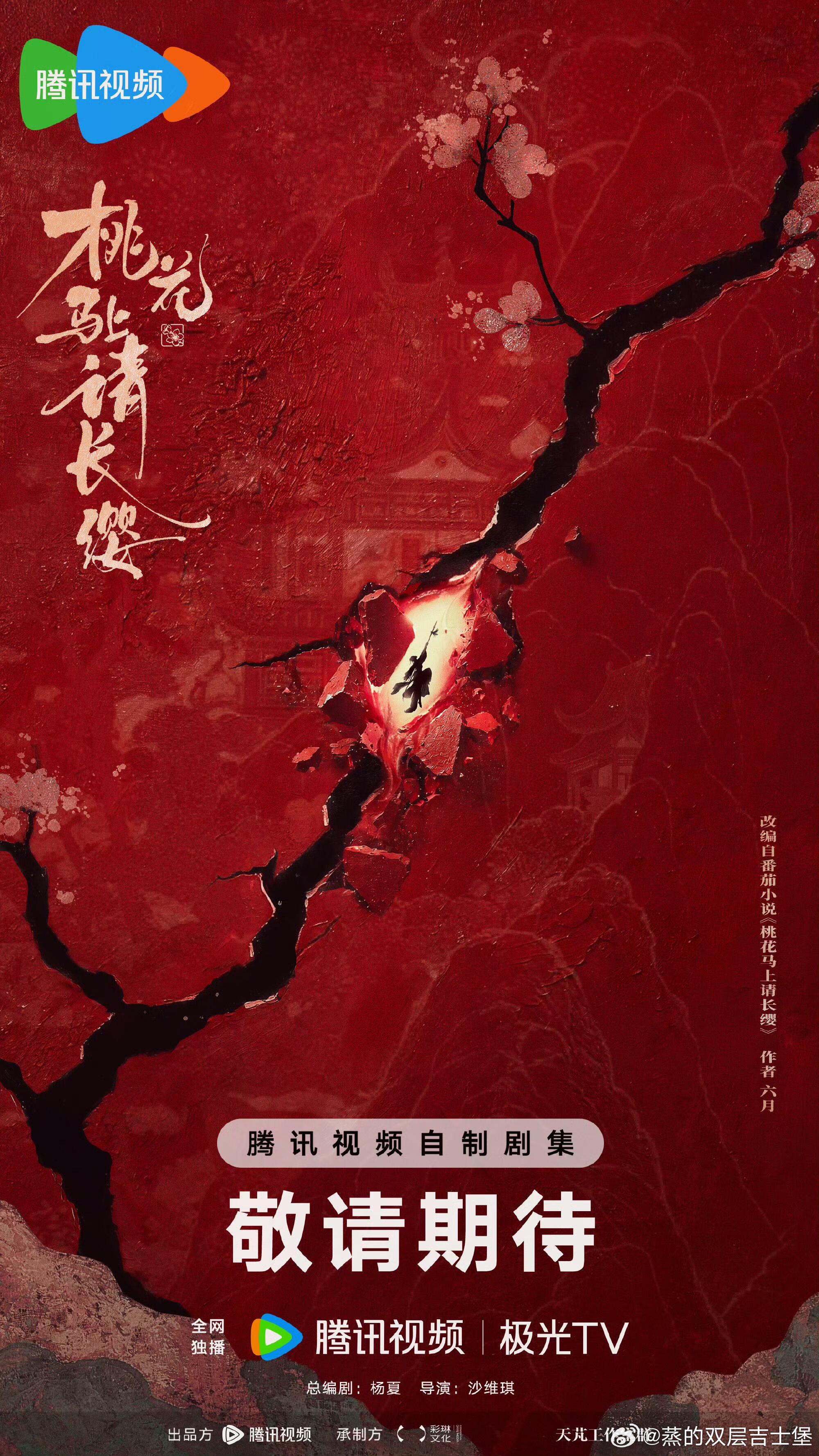 电视剧《桃花马上请长缨》组讯类型：古装、剧情开机：12月地点：横店周期：120天