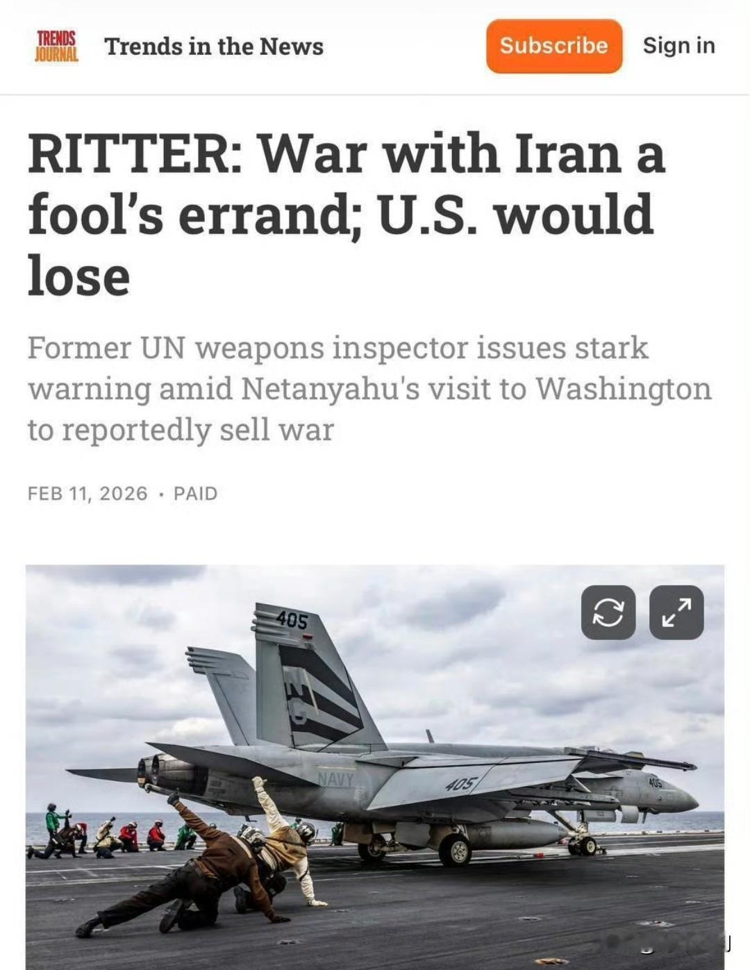 斯科特·里特：与伊朗开战将是美国的战略错误

🚫 地缘政治分析师斯科特·里特表