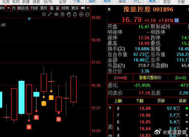 加油啊，一生一股，豫能控股。 