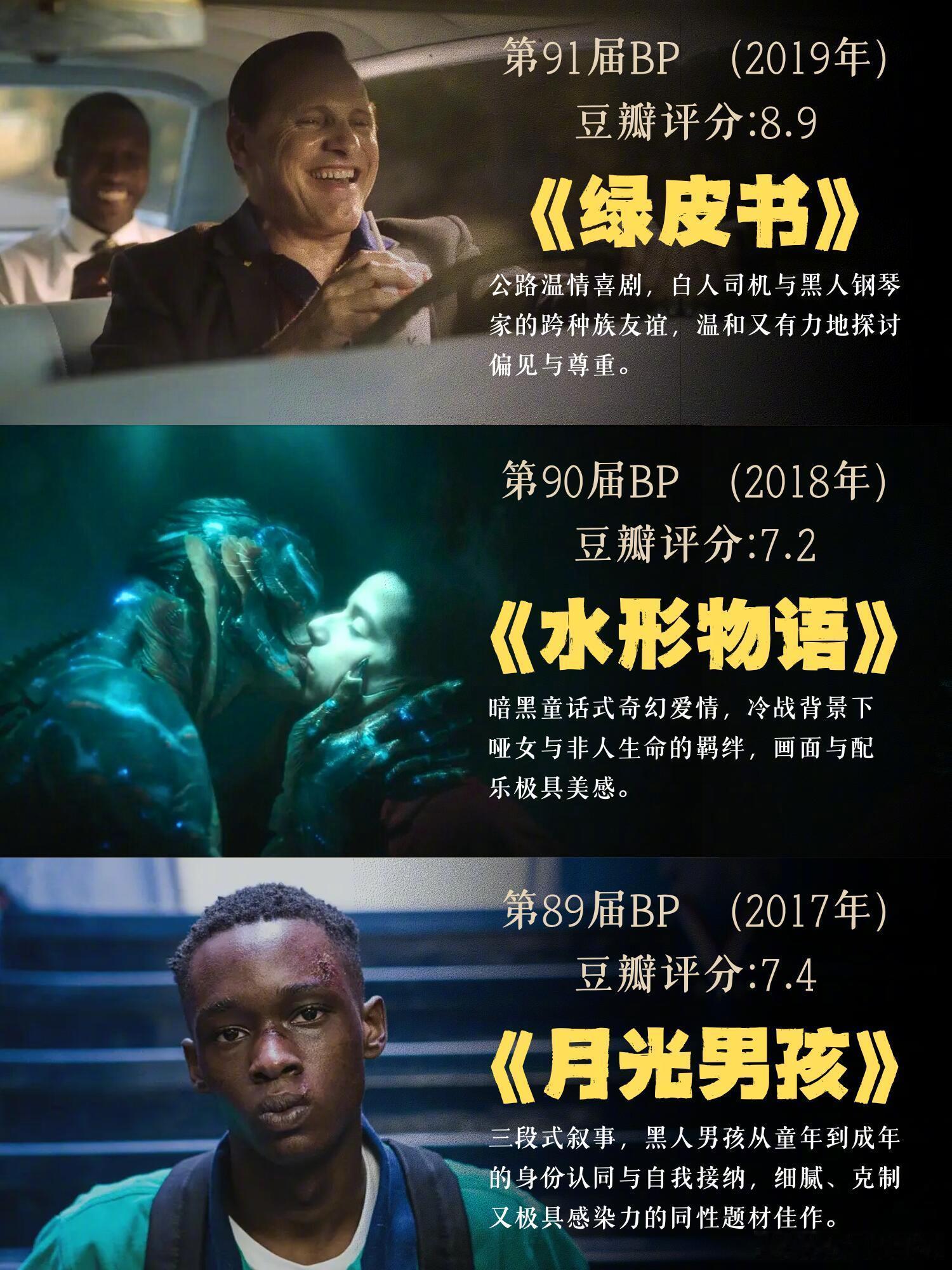 回顾近九年奥斯卡BP，你更喜欢哪一部呢？近年奥斯卡热度不复从前，但最佳影片BP依