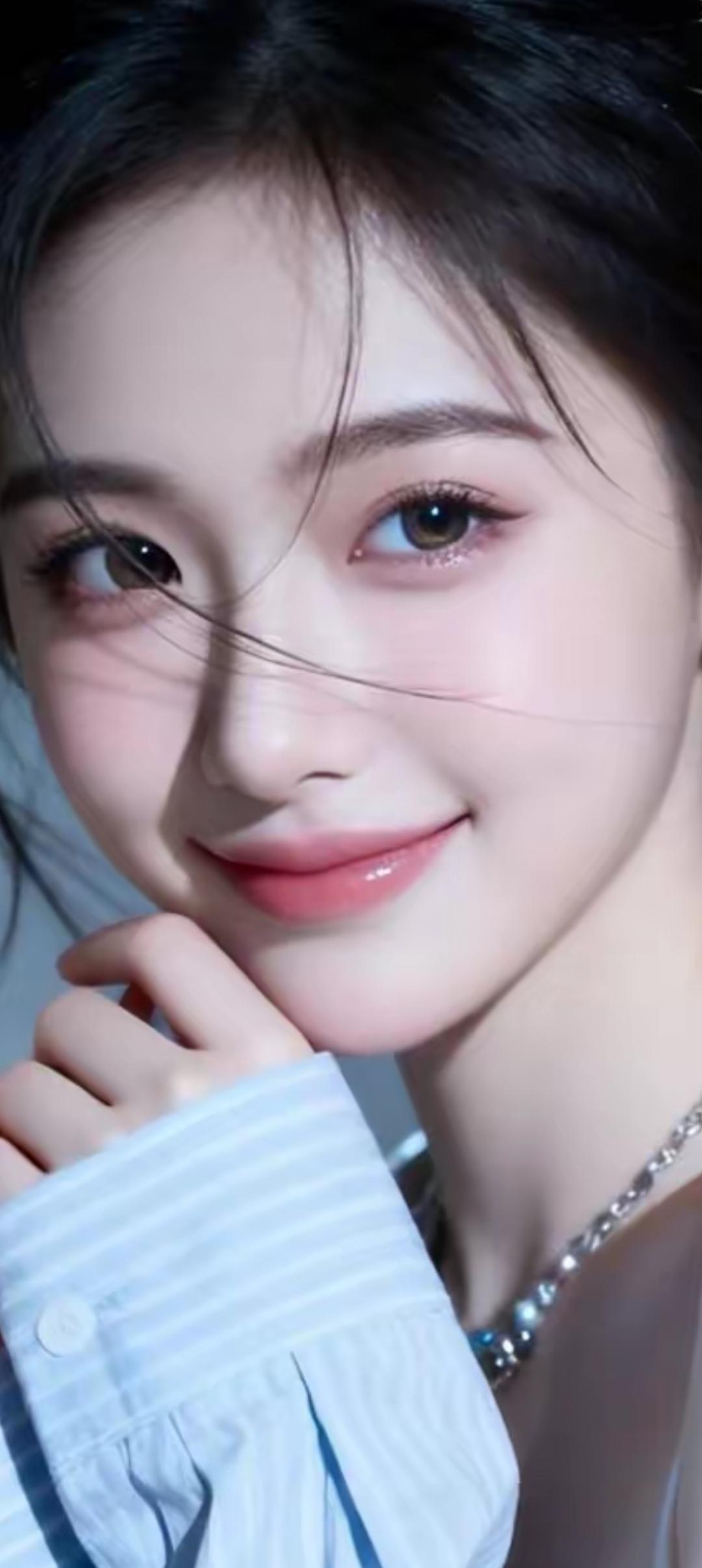 这个女生笑起来好甜呀！