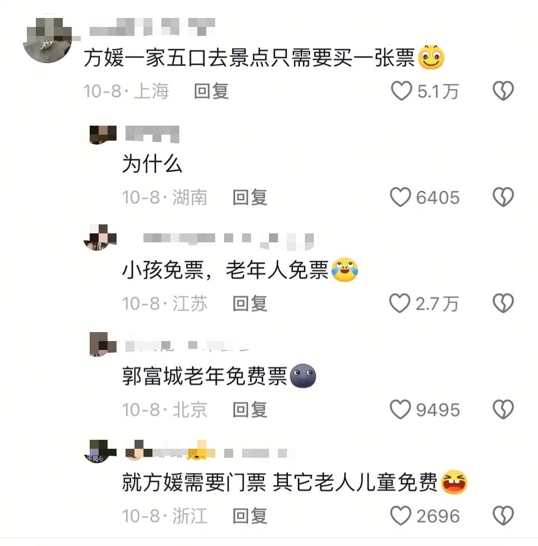 郭富城一家五口去景区需要买几张票？[允悲] ​​​