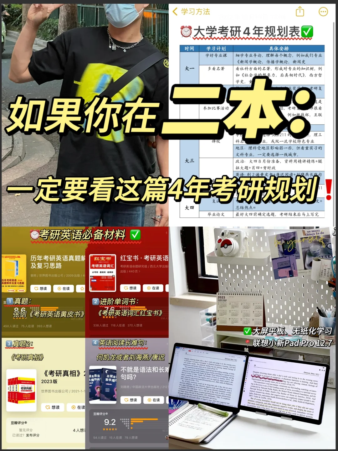 二本想考研，一定要吃透这篇大学4年规划✅