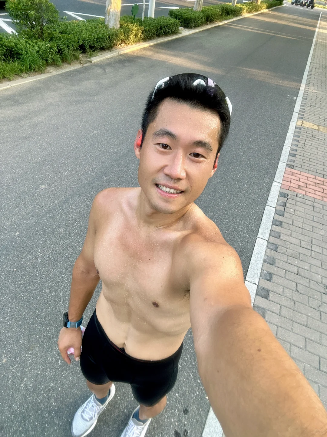 安全返淄，回来先去跑了个步。