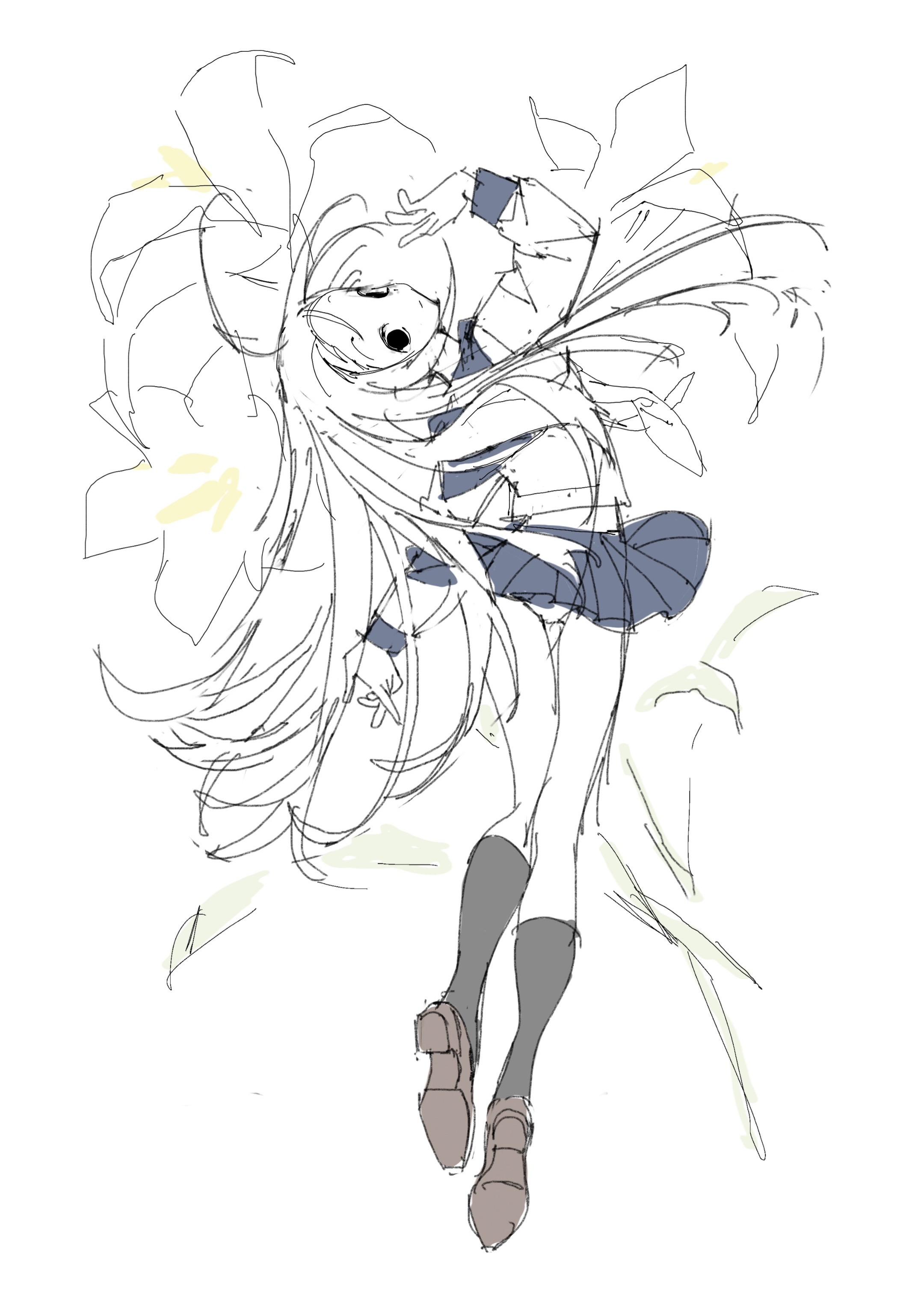 看草稿猜上色风格。