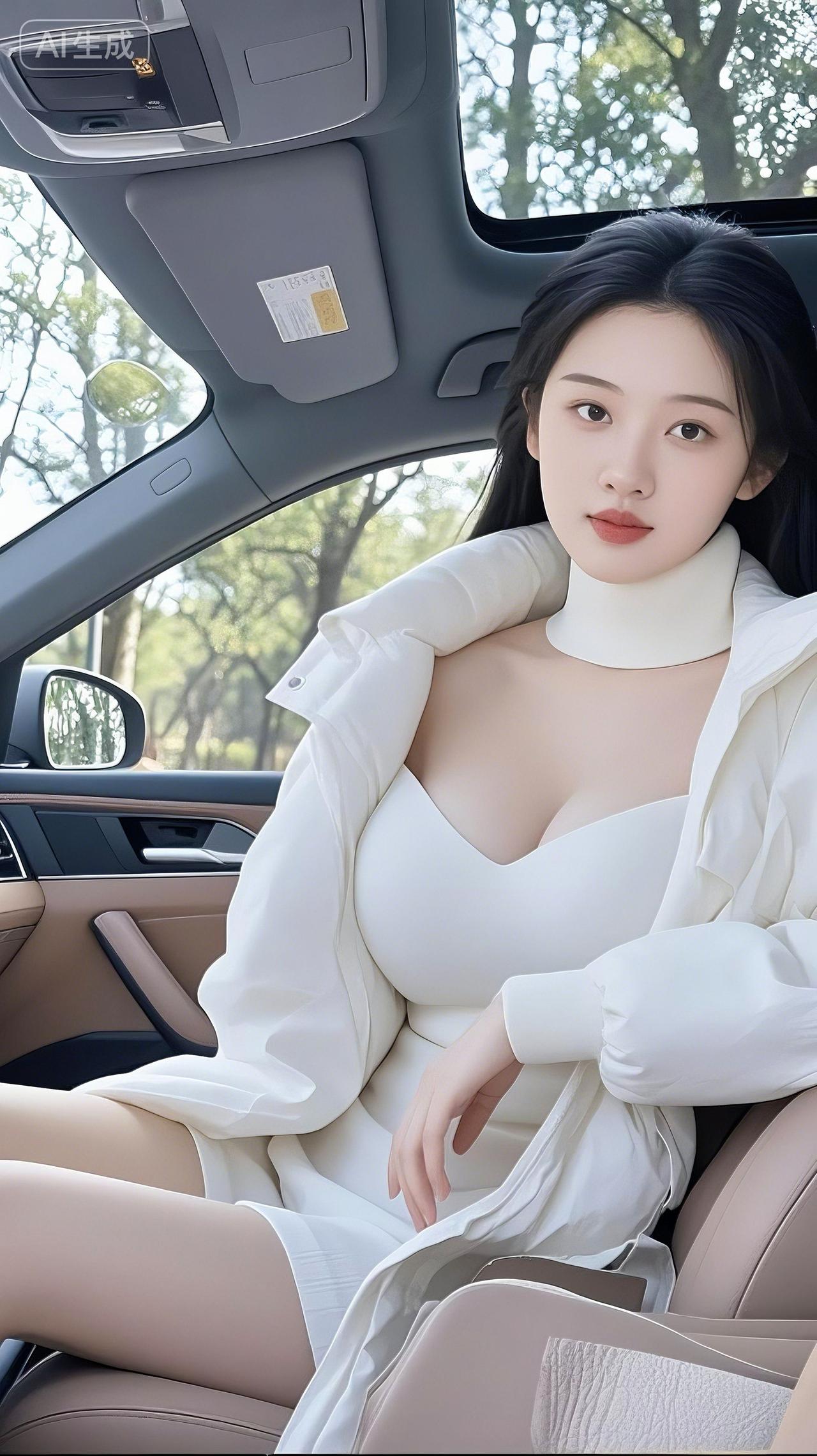 车内拍照 性感女神 抖音推广