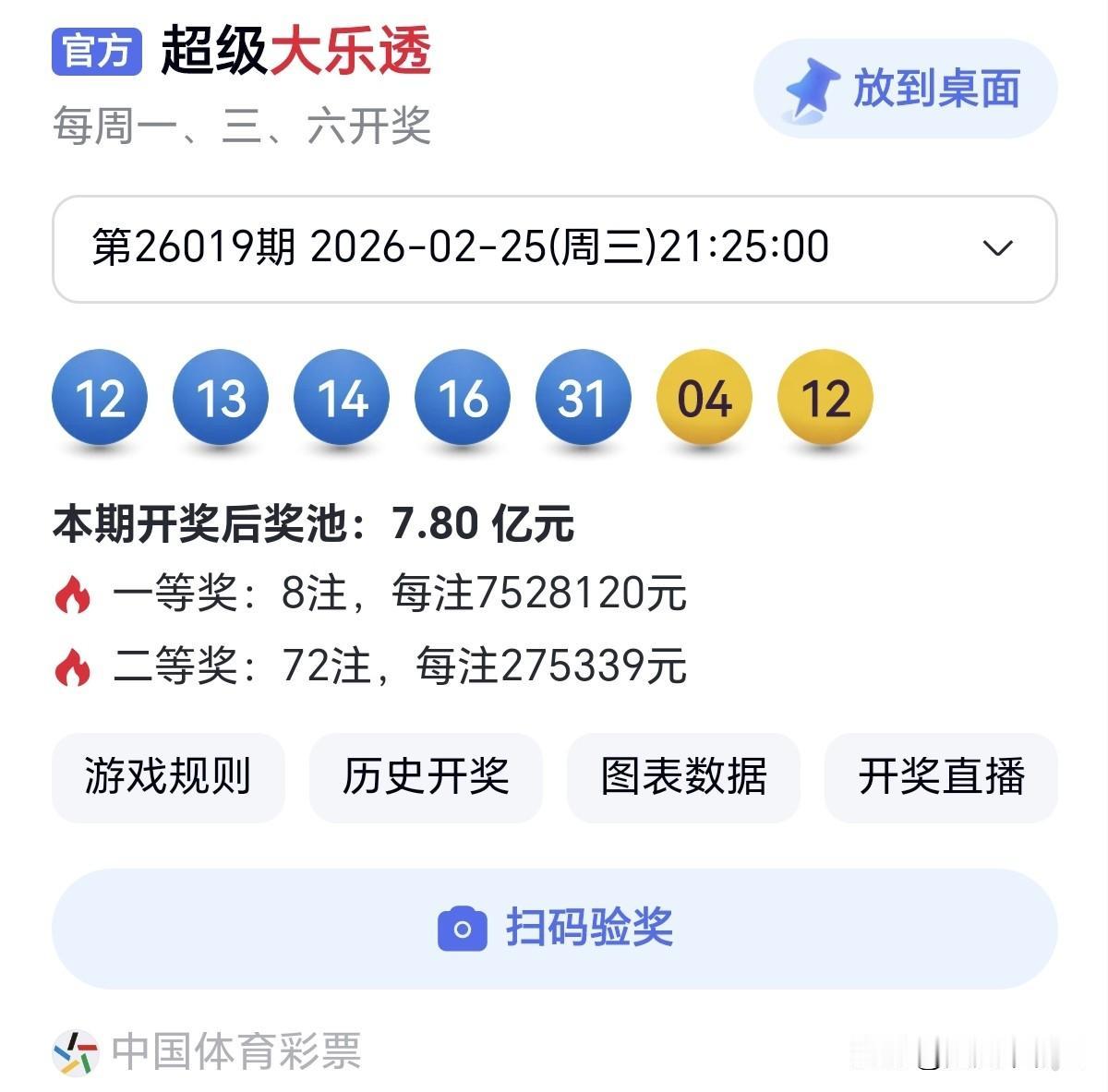 随手拍张照马年暴富，指日可待。分享大乐透第26019期开奖号码比对大乐透第150