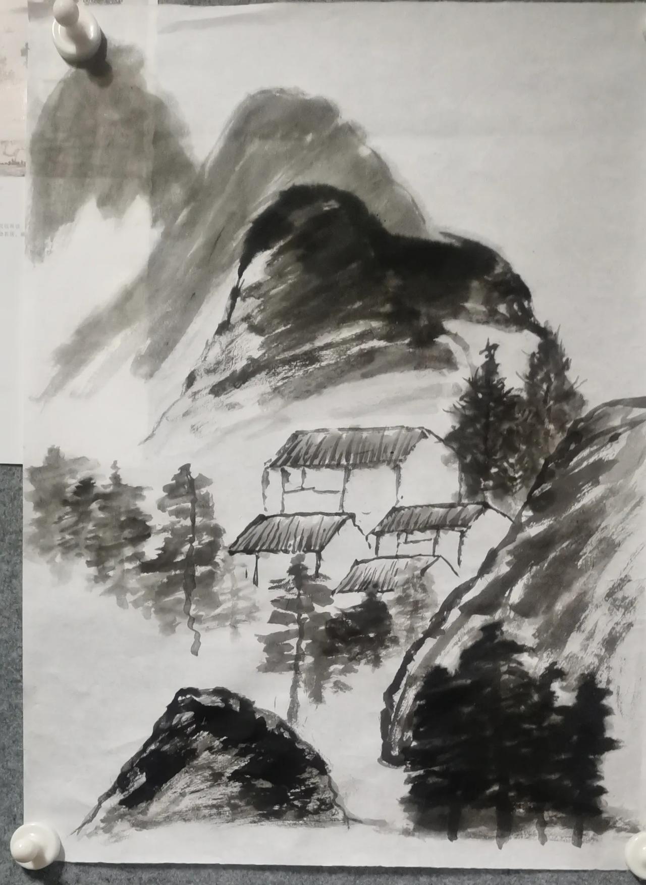 临石涛同游青山图