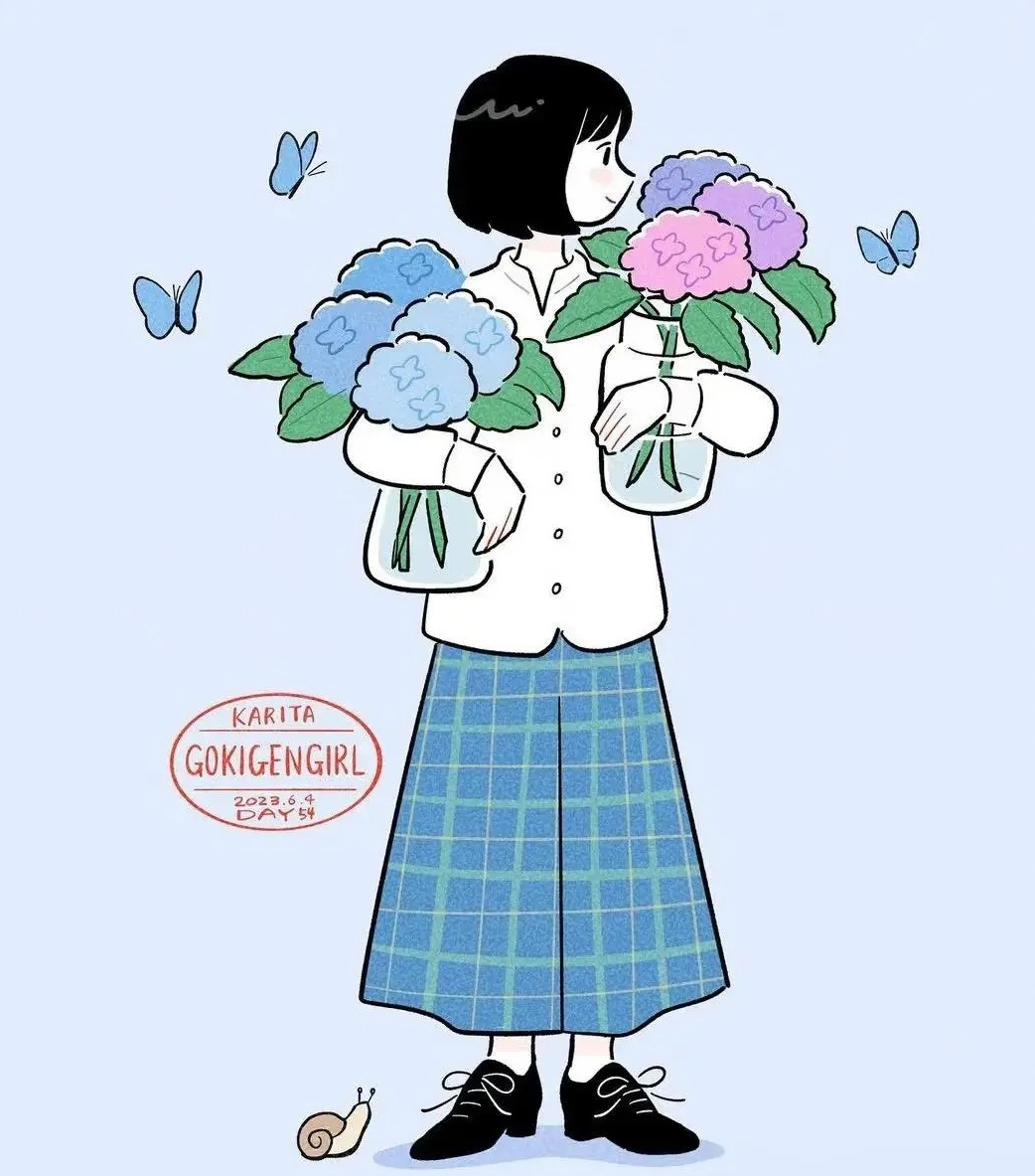 夏日企画壁纸头像捕捉轻松日常～插画师 karita， 