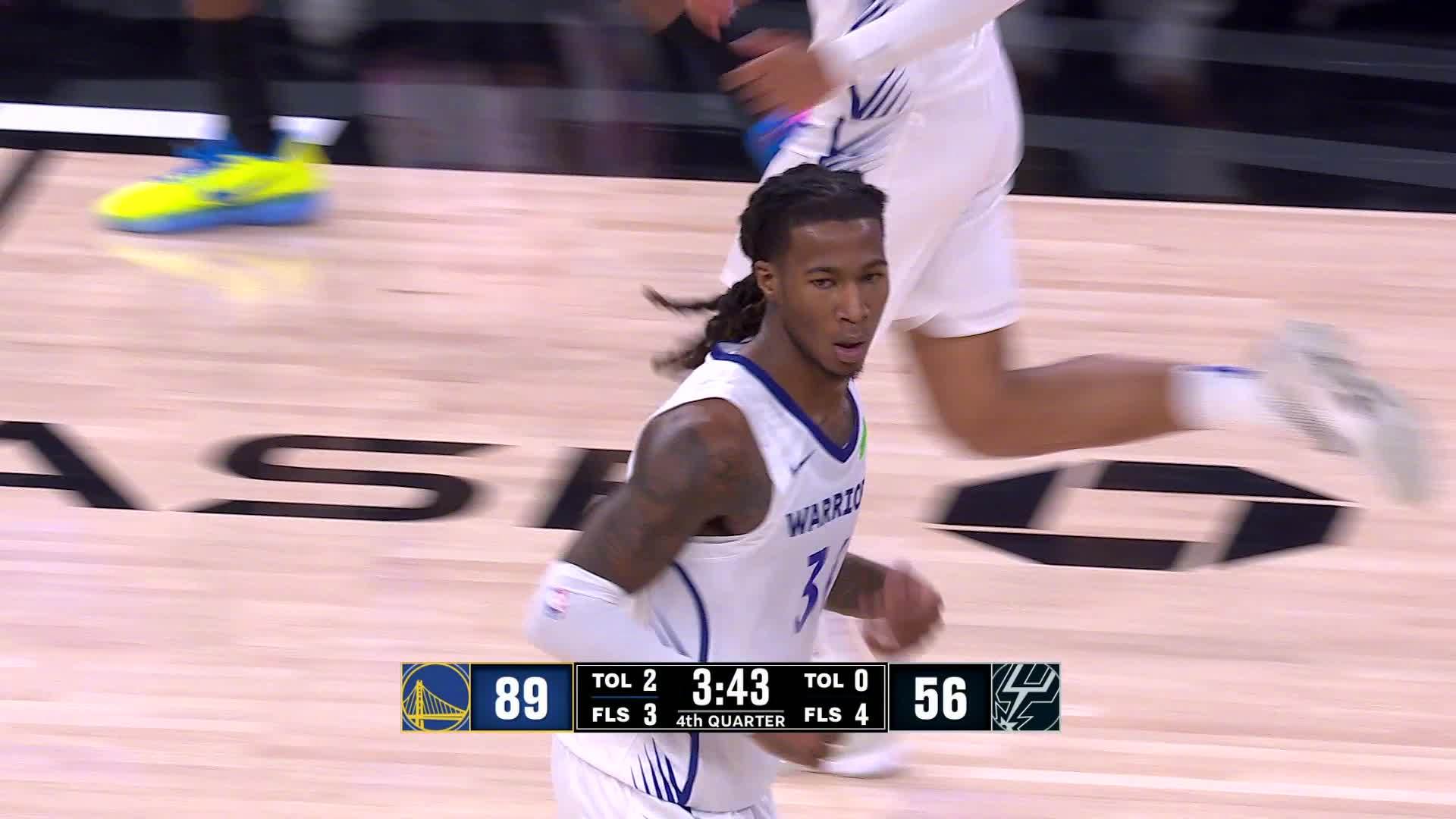 史密斯空接扣篮🔥勇士89:68马刺。马刺vs勇士金州勇士