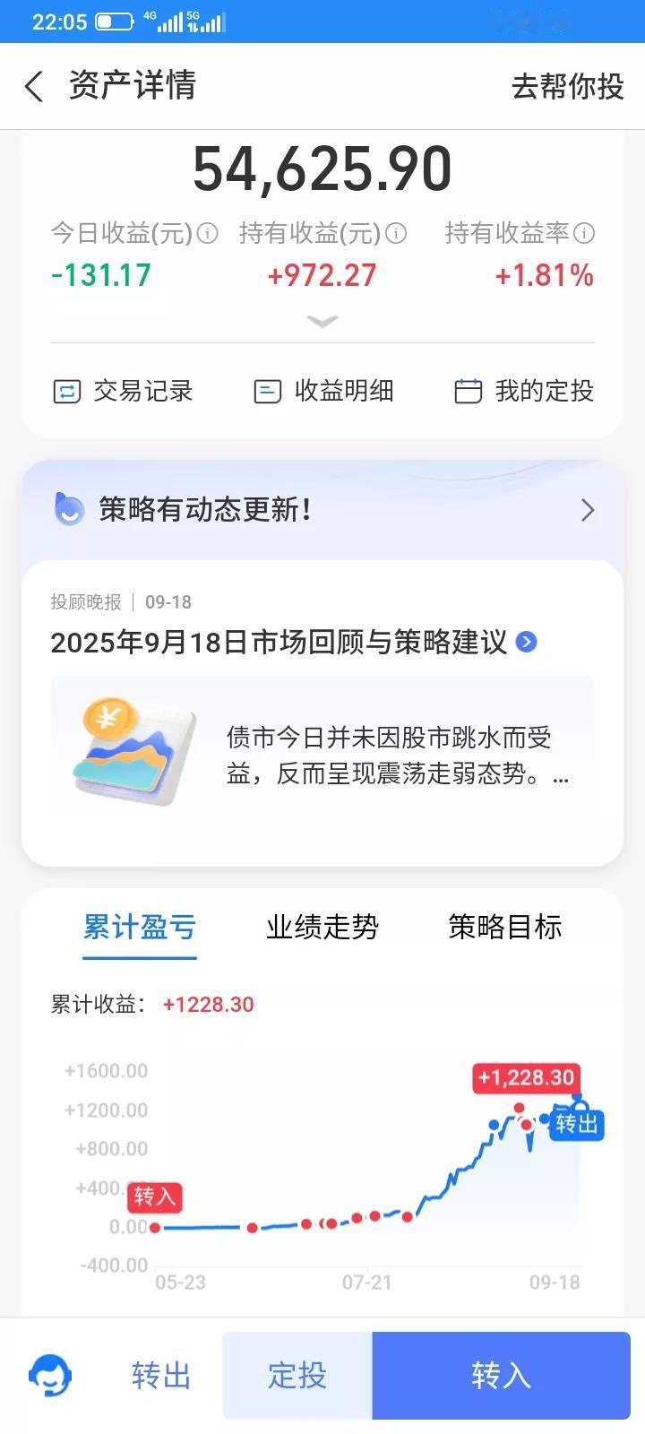 2025.09.18，今天证券账户6.7万本金，亏了1100块钱，理财账户5.4