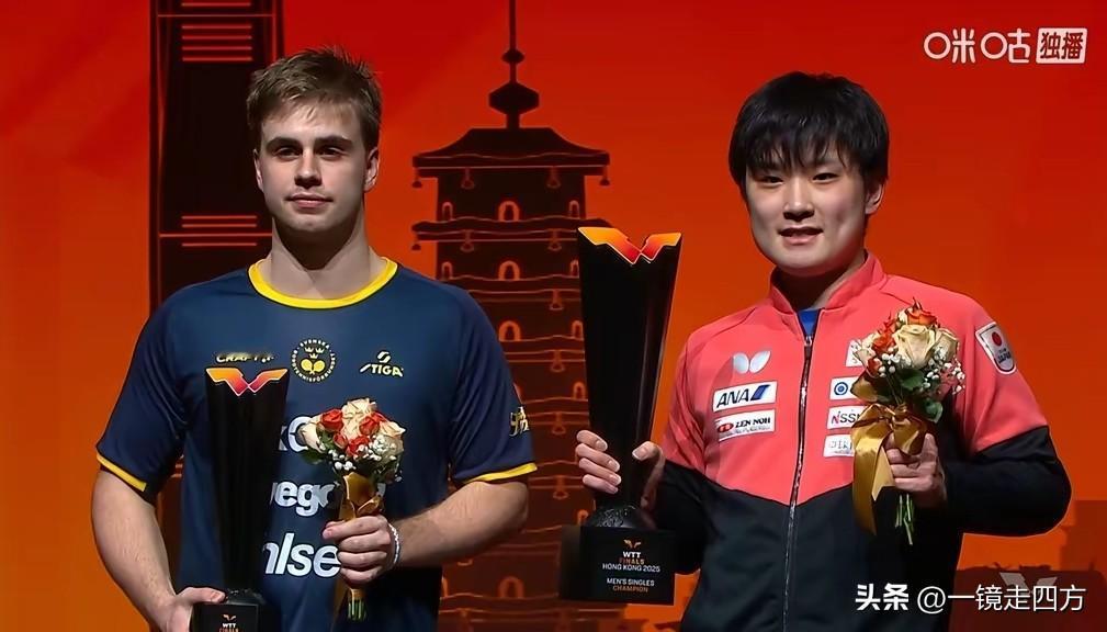WTT香港总决赛男单决赛，张本智和4-2击败莫雷加德，在五次参加参加总决赛、三次