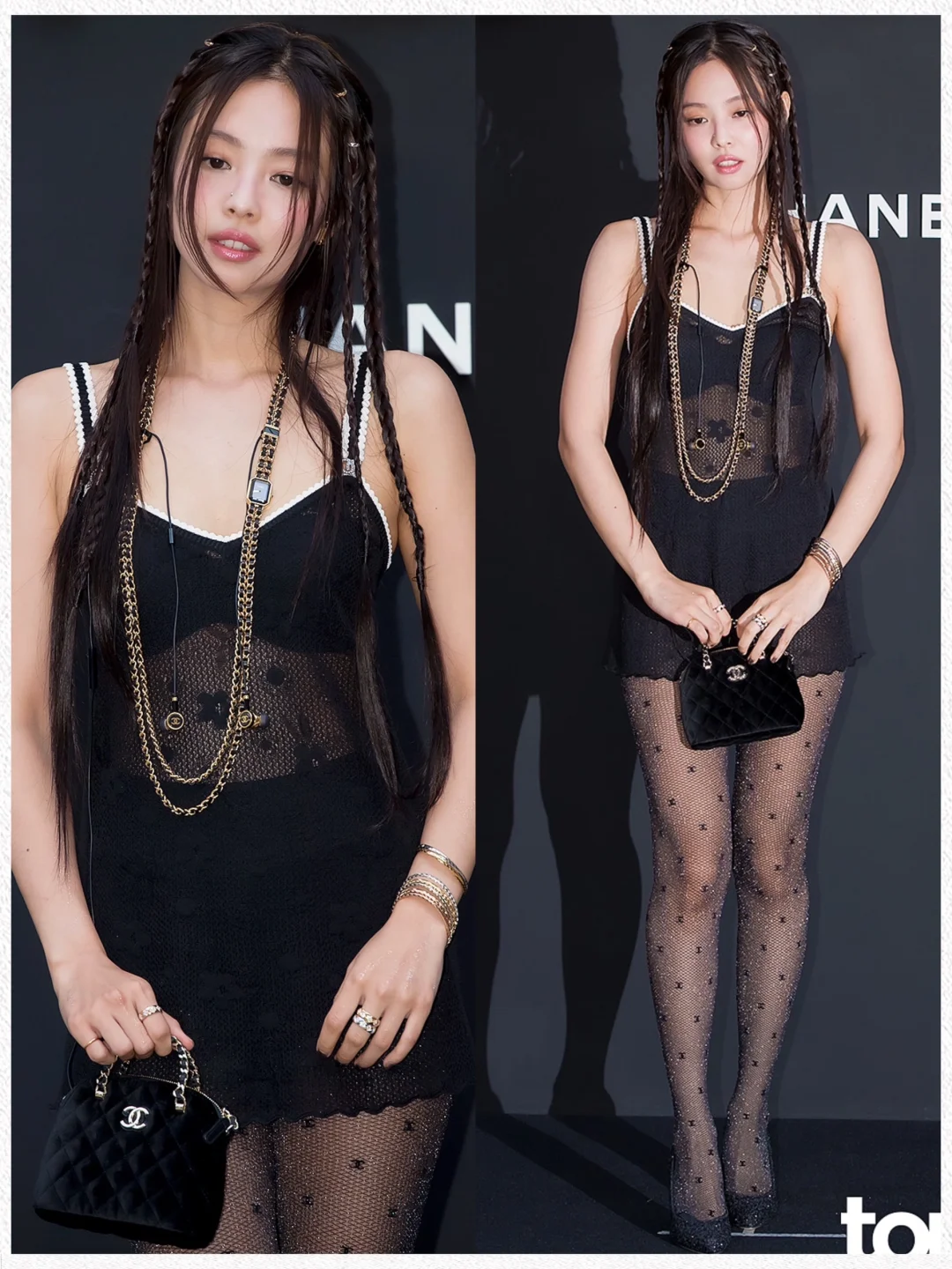鼻钉+ 小辫，今日份的性感小野猫Jennie