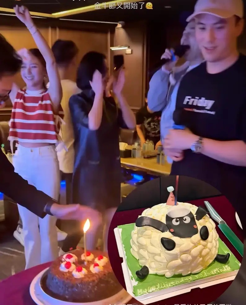 何超琼丧妹后罕露脸，穿黑裙为何超莲何猷启庆生，手舞足蹈好兴奋！ 