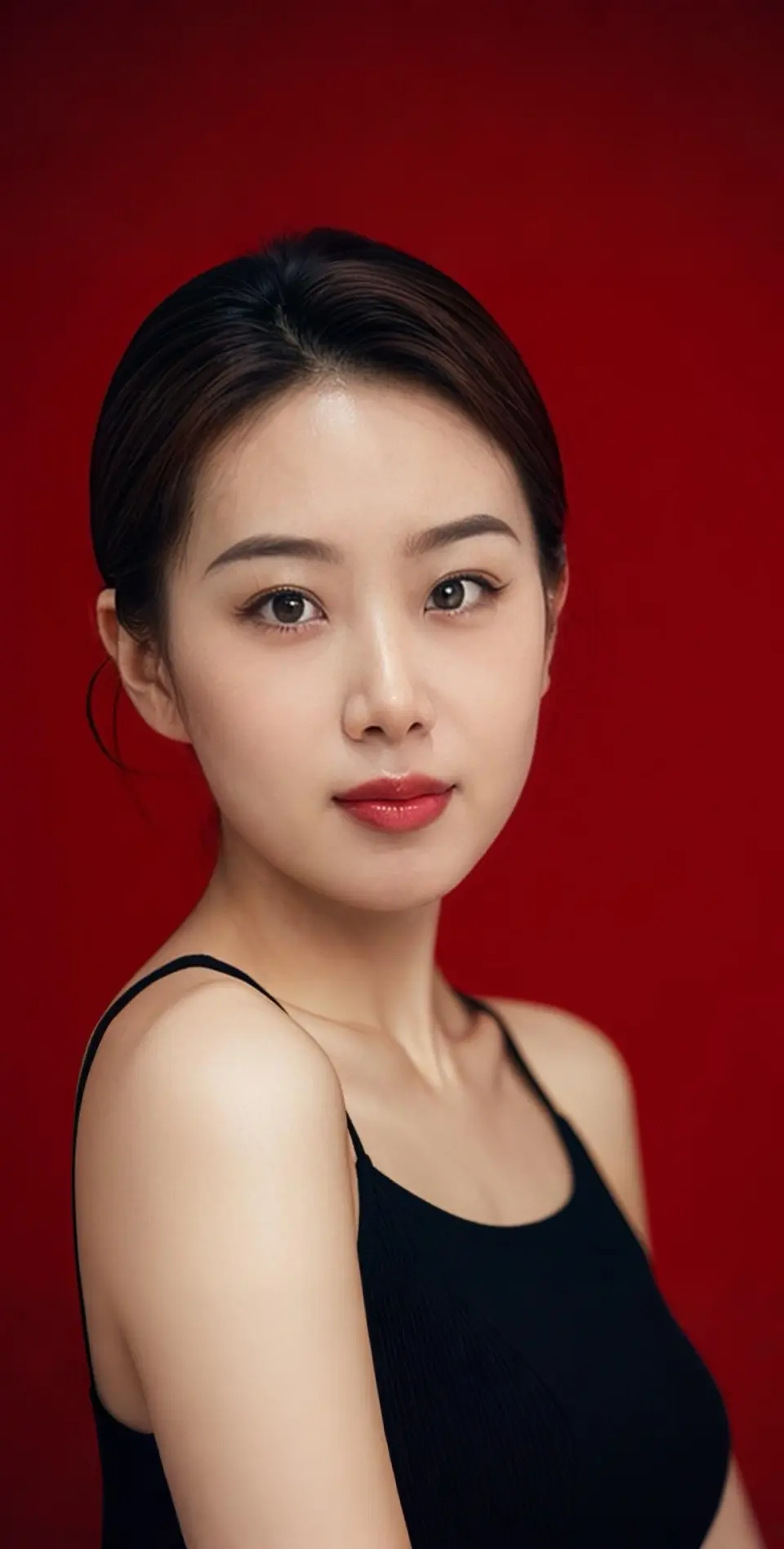 AI扩图 红底绮梦一个女人最了不起的本事，不是说长得有多漂亮，或者嫁的...