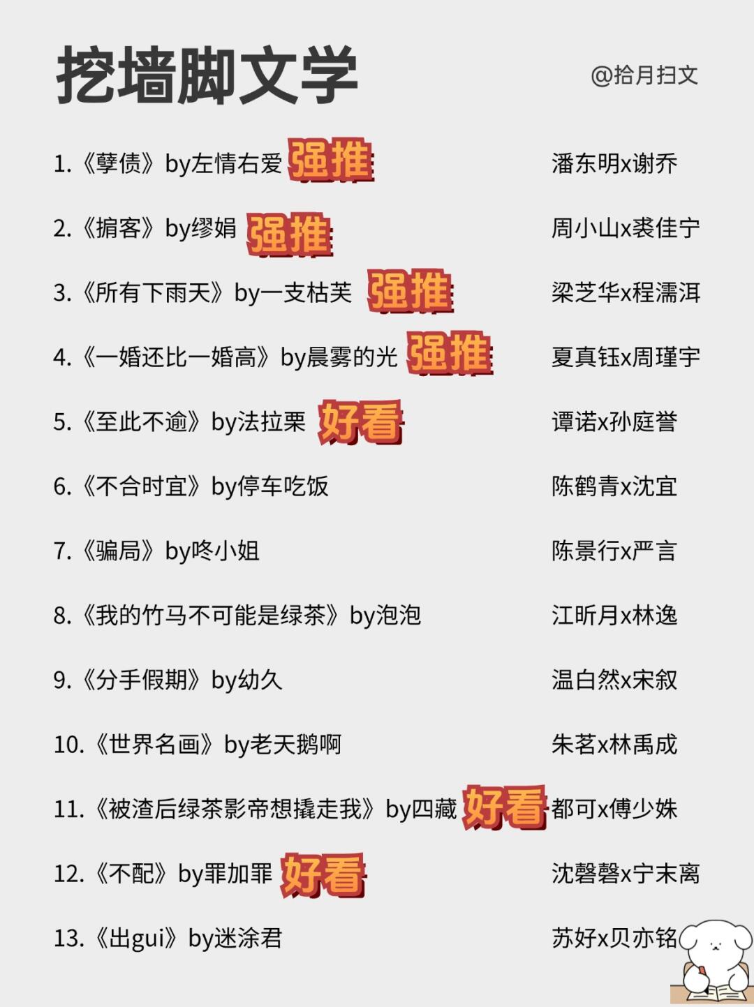 超上头！25本男主狂挖墙脚的小说！